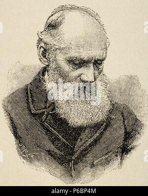 William Thomson, 1. Baron Kelvin (1824-1907). Britischer Physiker und Mathematiker. Gravur. Die künstlerische Darstellung, 1896. Stockfoto