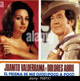 JUANITO VALDERRAMA. CANTANTE ESPAÑOL. TORREDELCAMPO 1916 - 2004. PORTADA DE DISCO JUNTO A DOLORES ABRIL. Stockfoto