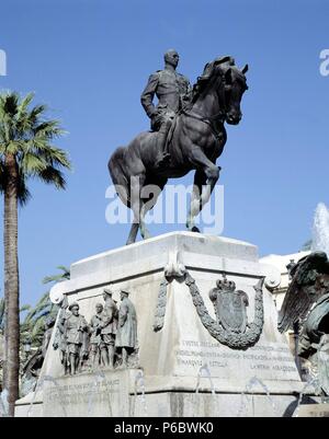 PRIMO DE RIVERA, Miguel. Politisch Y MILITAR ESPAÑOL. JEREZ DE LA FRONTERA, 1870 - 1930. MONUMENTO ECUESTRE EN JEREZ DE LA FRONTERA, OBRA DE MARIANO BENLLIURE. Stockfoto