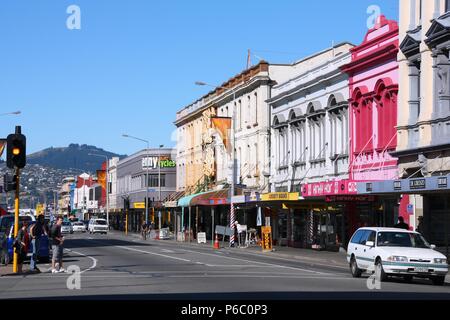 CHRISTCHURCH, NEUSEELAND - 17. MÄRZ 2009: die Menschen entlang der Manchester Street in Christchurch. Christchurch ist 3. der Neuseeländischen bevölkerungsreichsten Gebiet Stockfoto