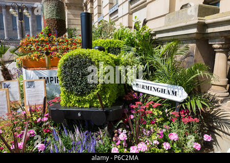 Blumen- oder Garten Anzeige in Birmingham, UK, die in die Chelsea Flower Show, 2018 ausgestellt wurde Stockfoto