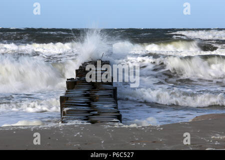 Wustrow, Deutschland - Schwelle auf der Ostsee Stockfoto