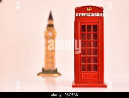 Klassische Symbole, die London City vertreten. Stockfoto