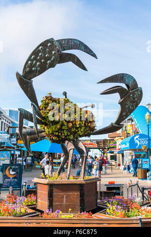 San Francisco, Kalifornien, USA, 2016/04/20: Pier 39, an einem sonnigen Tag. Stockfoto