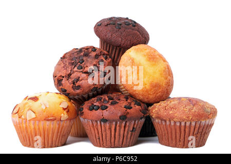 Stapel der verschiedenen Muffin cup cakes Stockfoto
