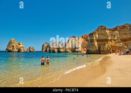 Praia do Camilo, Lagos, Algarve; Stockfoto