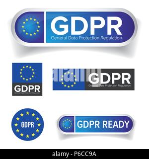 Bipr-EU Allgemeine Datenschutzverordnung Stock Vektor