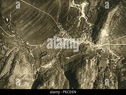 Ostfront, Luftaufnahme, Schlacht am Isonzo, 1.Weltkrieg, Weltkrieg, Weltkrieg Stockfoto