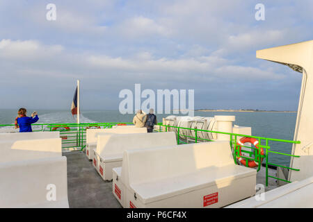 Frankreich, Charente Maritime, Ile d'Aix und Fouras, Überfahrt auf der Fähre // Frankreich, Charente-Maritime (17), entre l'Île d'Aix et Fouras, Travers Stockfoto