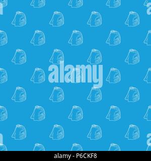 Sport Rucksack Muster nahtlose Vektor blau Stock Vektor