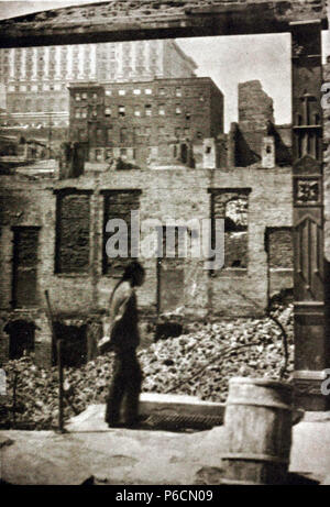 Abbildung: das Buch Alt Chinatown: ein Buch der Bilder. 1913 3 Nach dem Brand Genthe Stockfoto