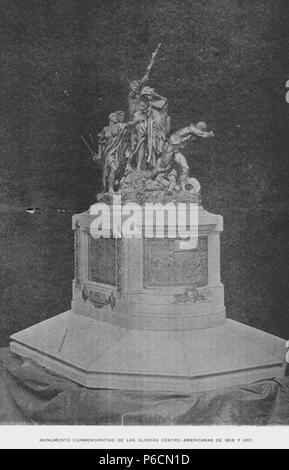 Español: Monumento a los Héroes de la Guerra contra los Filibusteros de 1855-1857. San José de Costa Rica. Revista Ilustrada Guatemala, 1893. 1893 51 GuatemalaIlustrada 1892 26. Stockfoto