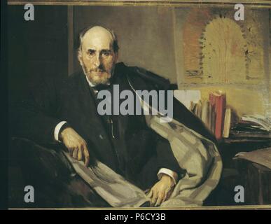 RAMON Y CAJAL, SANTIAGO. MEDICO ESPAÑOL. PETILLA de Aragón, 1852-1934. OLEO DE JOAQUIN SOROLLA. Allgemeine DIPUTACION DE ARAGON. ZARAGOZA. Stockfoto