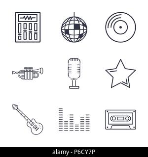 Satz von Musik icons collection Vector Illustration graphic design Stock Vektor