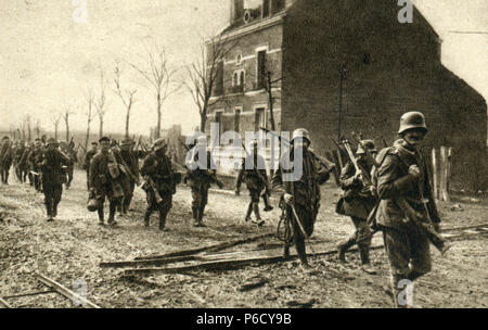 Weltkrieg i, deutsche Pioniere, langemark, WK 1, Weltkrieg, Weltkrieg Stockfoto