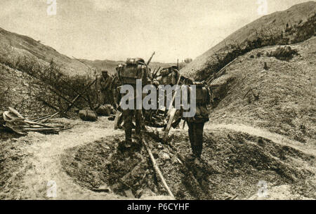 Weltkrieg, Infanterie, Mörtel Stockfoto