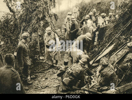 Erste Hilfe, Weltkrieg, Battlefield-Krankenhaus, WK 1, Weltkrieg, Weltkrieg Stockfoto