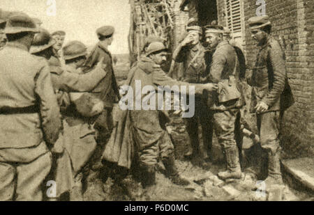 Weltkrieg i, französische Soldaten, deutsche Kriegsgefangene, WK 1, Weltkrieg, Weltkrieg Stockfoto