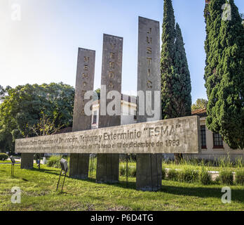 Espacio Memoria y Derechos kanalisieren (Erinnerung und Human Rights Centre), ehemalige ESMA - Buenos Aires, Argentinien Stockfoto