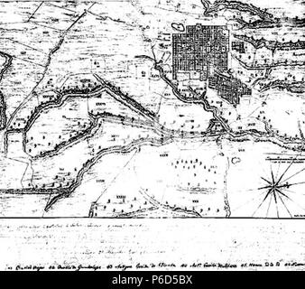 Español: Mapa de la Ciudad de Guatemala en 1821. 1821 62 Mapaciudad 1. Stockfoto