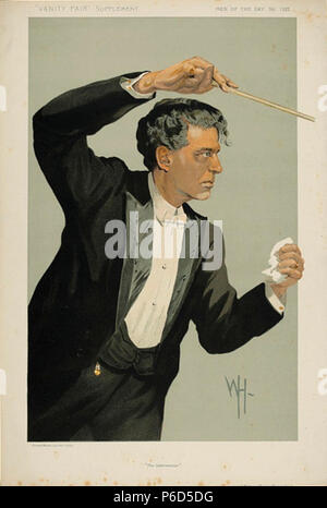 Englisch: Karikatur der italienische Komponist und Dirigent Pietro Mascagni. Caption "Intermezzo". 1912 62 Pietro Mascagni Vanity Fair, 17. April 1912 Stockfoto
