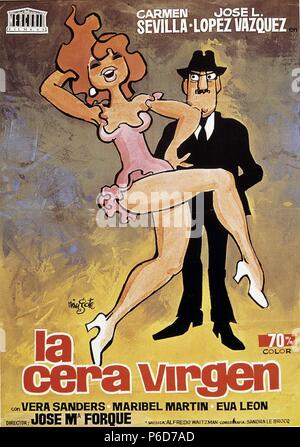 PELICULA: LA CERA VIRGEN, 1972. Direktor, JOSE MARIA FORQUE. ACTORES, Carmen Sevilla, JOSE LUIS LOPEZ VAZQUEZ. Stockfoto