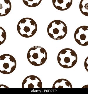 Fußball-ball Muster Nahtlose. Vector Illustration. Isoliert weißer Hintergrund. Stock Vektor