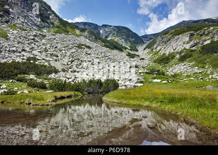 Wunderschöne Landschaft von Muratovo See, Pirin-gebirge, Bulgarien Stockfoto