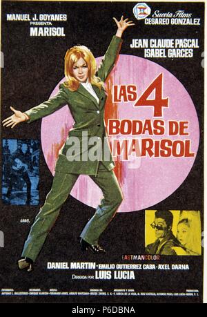 4 PELICULA: LAS BODAS DE MARISOL, 1967. Direktor, LUIS LUCIA. ACTORES, MARISOL. MARISOL. PEPA FLORES. Stockfoto