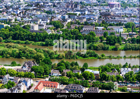 Blick auf Trier, Deutschland - Für mehr als ein Jahrhundert nach AD 286, Trier war die bevorzugte Residenz der römischen Kaiser. Stockfoto