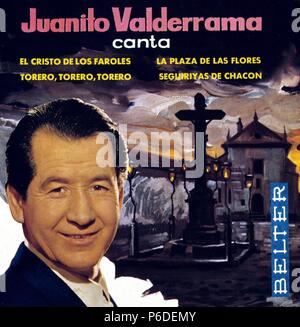 JUANITO VALDERRAMA. CANTANTE ESPAÑOL. TORREDELCAMPO 1916 - 2004. PORTADA DISCO. Stockfoto
