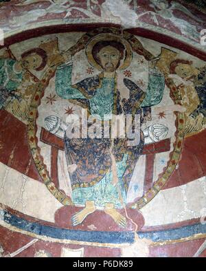 BARCELONA. TARRASA. IGLESIA DE SANTA MARIA. PINTURAS EN EL ABSIDE (LAS MEJORES). Stockfoto