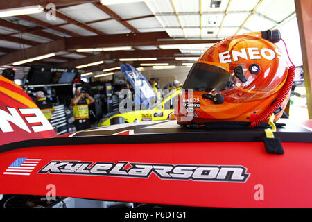 Joliet, Illinois, USA. 29 Juni, 2018. Die NASCAR Xfinity Serie Teams nehmen zu dem Titel für die Overton 300 an der Chicagoland Speedway in Joliet, Illinois zu üben. Credit: Justin R. Noe Asp Inc/ASP/ZUMA Draht/Alamy leben Nachrichten Stockfoto