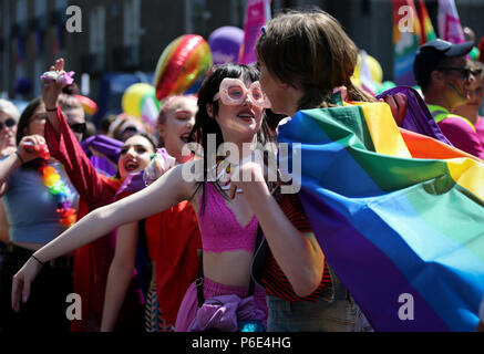 Dublin, Irland. 30. Juni 2018. Teilnehmer in diesen Jahren LGBTQ Pride Parade in Dublin. Credit: Laura Hutton/Alamy leben Nachrichten Stockfoto