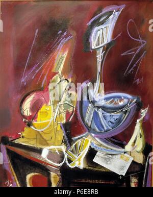 DELGADO, Alvaro. PINTOR ESPAÑOL. MADRID 1922 -. 'BODEGON'. Stockfoto