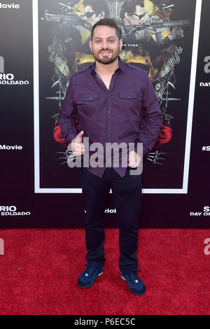 Jorge Gaxiola Teilnahme an Der icario: Tag der Soldado 'Premiere bei Westwood Regency Dorf Theater am 26. Juni 2018 in Los Angeles, Kalifornien. Stockfoto