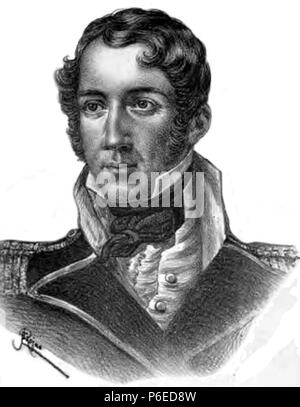 Englisch: Thomas Alexander Cochrane, X Conde de Dundonald, Marqués de Maranhão (Annsfield cerca de Hamilton, 14 de November de 1775-Londres, 31 de Mayo de 1860), Conocido como Lord Cochrane.[1] Fue un-político Radikal, oficial e innovador naval Británico. Considerado como Uno de Los Capitanes británicos más exitosos audaces y de las Guerras de la Revolución Francesa, lo que llevó a Los Franceses eine apodarlo 'Le Loup des mers" (El Lobo de los Mares). Después de ser Dado de Baja de la Marina, sirvió británica en Las Marinas de Chile, Brasilien y Grecia.. 1898 10 Lord Cochrane Stockfoto