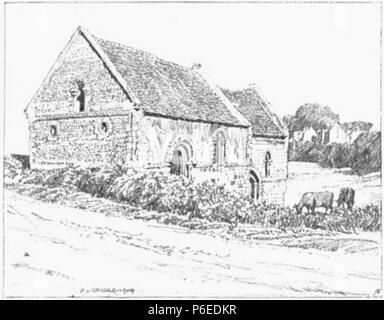 Englisch: Ein Blick auf die Aussätzigen Kapelle, Cambridge in Barnwell in Cambridge. 1910 7 Griggs 1910 - des Aussätzigen Kapelle, Barnwell - gutenberg 38735 img039 Stockfoto