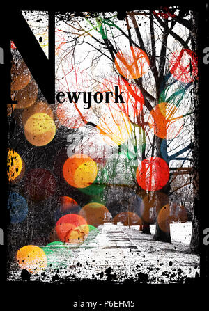 New York Typografie T shirt graphic Fashion design Poster Stockfoto