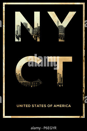 New York Typografie T shirt graphic Fashion design Poster Stockfoto