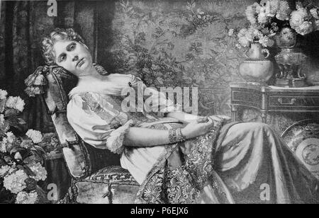 . Gartenlaube sterben. Bild aus Seite 869 im 'Die Gartenlaube'. Bild von Seite 869 der Zeitschrift Die Gartenlaube, 1895. English: Bildunterschrift: "Ruhepause. / Dm / von W. v. Czachorski." Englisch: Bildunterschrift: "Ruhepause. / Dm / von W. v. Czachorski.". N/A23 Die Gartenlaube (1895) b 869 Stockfoto