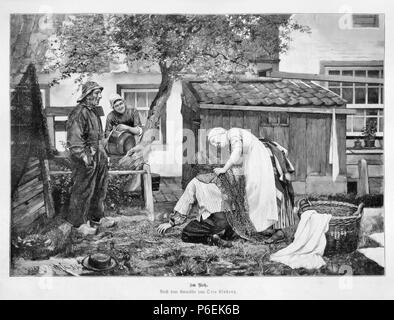 . Gartenlaube sterben. Ausdruck Fehler: nicht erkanntes Wort 'b'. English: Bildunterschrift: "Im Netz. / Dm / von Otto Kirberg." Englisch: Bildunterschrift: "Im Netz. / Dm / von Otto Kirberg.". N/A 18 Gartenlaube (1891) b 169 Sterben Stockfoto