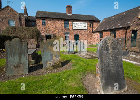 Broseley Ton Pipeworks Museum und Grabsteine, Shropshire, England, Großbritannien Stockfoto