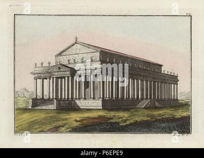 Tempel der Göttin Diana in Ephesus. Papierkörbe Kupferstich von Robert von Spalart's 'historisches Bild der Kostüme der wichtigsten Menschen der Antike und des Mittelalters", Metz, 1810. Stockfoto