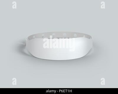 Leere weiße event Armband mockup Abbildung Stockfoto