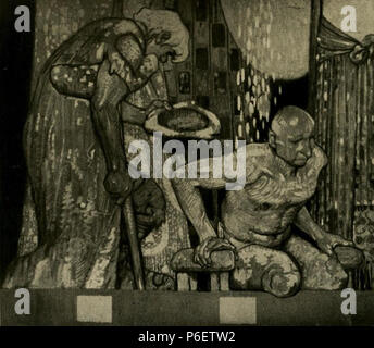 49 Fritz Erler - Ausschnitt aus dem Gobelinentwurf für den Saal der Goldschmiede auf der Ausstellung München 1908 (2) Stockfoto