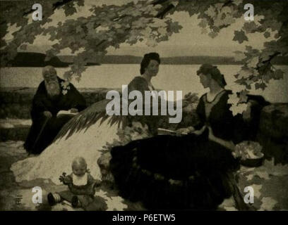 49 Fritz Erler - Sterben Lebensalter. Mittelstück des Wandbildes im Haus Meirowsky in Köln, 1909 Stockfoto