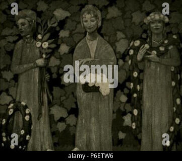 49 Fritz Erler - Rechter Flügel eines Wandbildes im Haus Meirowsky in Köln, 1909 Stockfoto