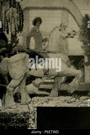 Fritz Erler - Ausschnitt aus den Wandbildern im Festsaal des Neuen Rathauses in Hannover, 1913. 1913 49 Fritz Erler - Ausschnitt aus den Wandbildern im Festsaal des Neuen Rathauses in Hannover, 1913 (4) Stockfoto