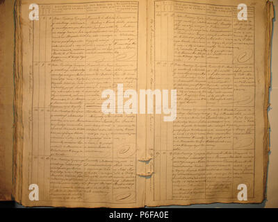 95 Šeduvos RKB 1840-1847 krikšto metrikų knyga 118 Stockfoto